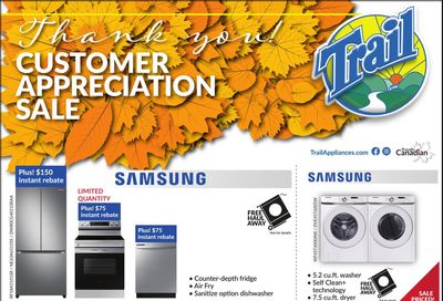 Trail Appliances (AB & SK) Flyer October 16 to 19