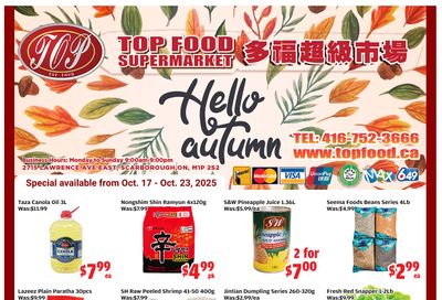 Top Food Supermarket Flyer October 17 to 23 Top Food Supermarket Flyer October 17 to 23