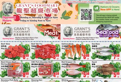 Grant's Food Mart Flyer October 17 to 23 Grant's Food Mart Flyer October 17 to 23