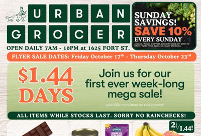 Urban Grocer Flyer October 17 to 23 Urban Grocer Flyer October 17 to 23