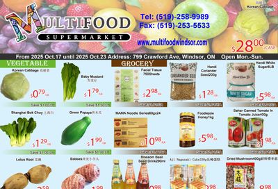 MultiFood Supermarket Flyer October 17 to 23