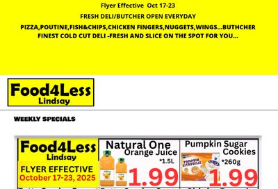 Food 4 Less (Lindsay) Flyer October 17 to 23