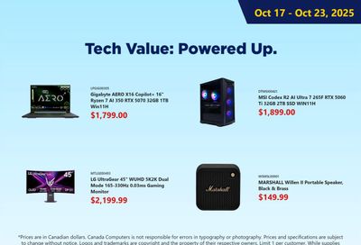 Canada Computers Flyer October 17 to 23 Canada Computers Flyer October 17 to 23