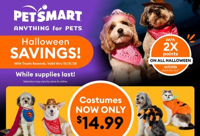 Petsmart Halloween Savings Flyer October 17 to 31 Petsmart Halloween Savings Flyer October 17 to 31