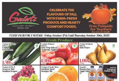 Galati Market Fresh Flyer October 17 to 30 Galati Market Fresh Flyer October 17 to 30
