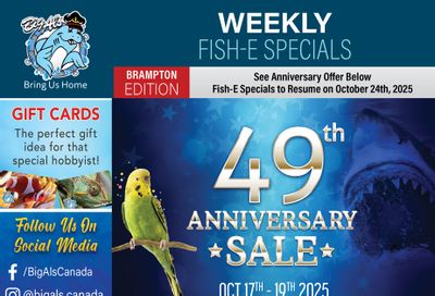 Big Al's (Brampton) Weekly Specials October 17 to 19