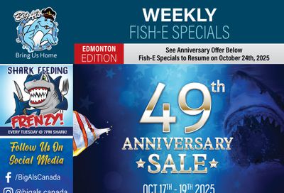Big Al's (Edmonton) Weekly Specials October 17 to 19 Big Al's (Edmonton) Weekly Specials October 17 to 19
