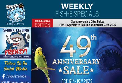 Big Al's (Mississauga) Weekly Specials October 17 to 19