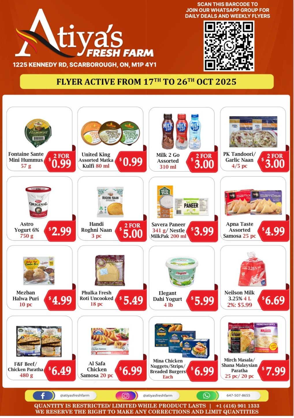Atiya's Fresh Farm Flyer October 17 to 26