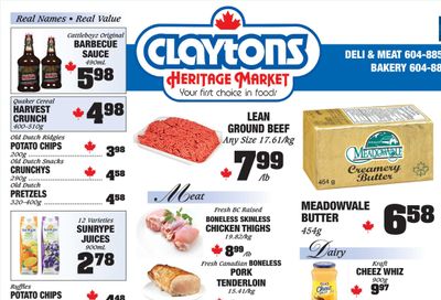 Claytons Heritage Market Flyer October 17 to 23