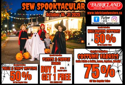Fabricland (Kitchener, St. Catharines, Welland) Flyer October 16 to 31