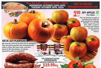 Battaglia's Marketplace Flyer October 22 to 28 Battaglia's Marketplace Flyer October 22 to 28