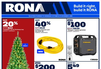 Rona & Rona+ (Atlantic) Flyer October 23 to 29 Rona & Rona+ (Atlantic) Flyer October 23 to 29
