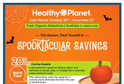 Healthy Planet Flyer October 23 to November 12