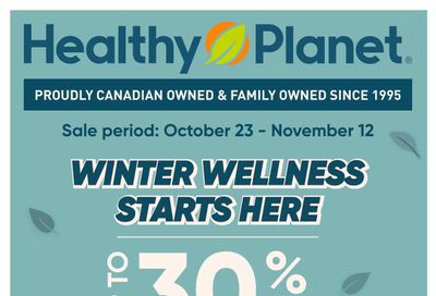 Healthy Planet Flyer October 23 to November 12