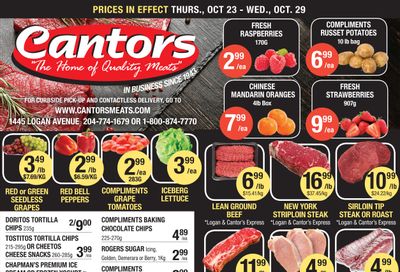 Cantor's Meats Flyer October 23 to 29 Cantor's Meats Flyer October 23 to 29