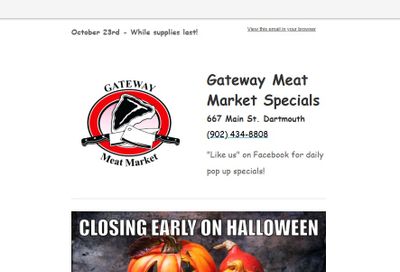 Gateway Meat Market Flyer October 23 to 29 Gateway Meat Market Flyer October 23 to 29