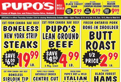 Pupo's Food Market Flyer October 23 to 29