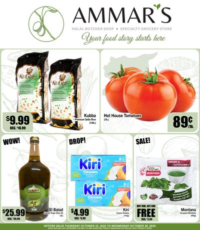 Ammar's Halal Meats Flyer October 23 to 29