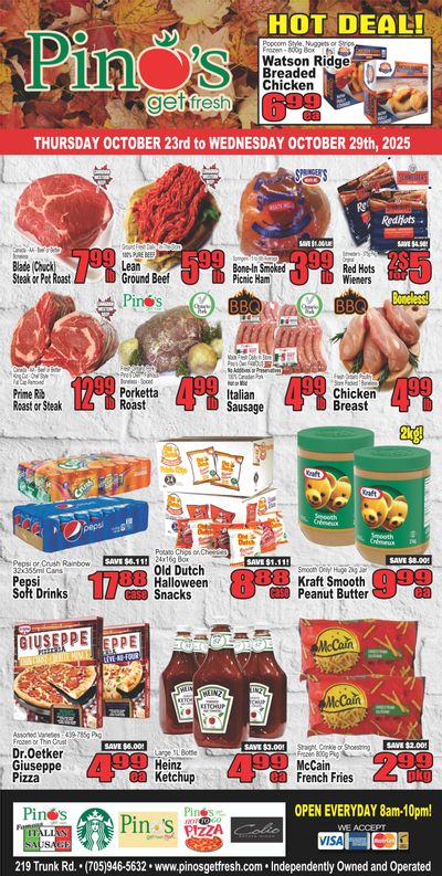 Pino's Flyer October 23 to 29