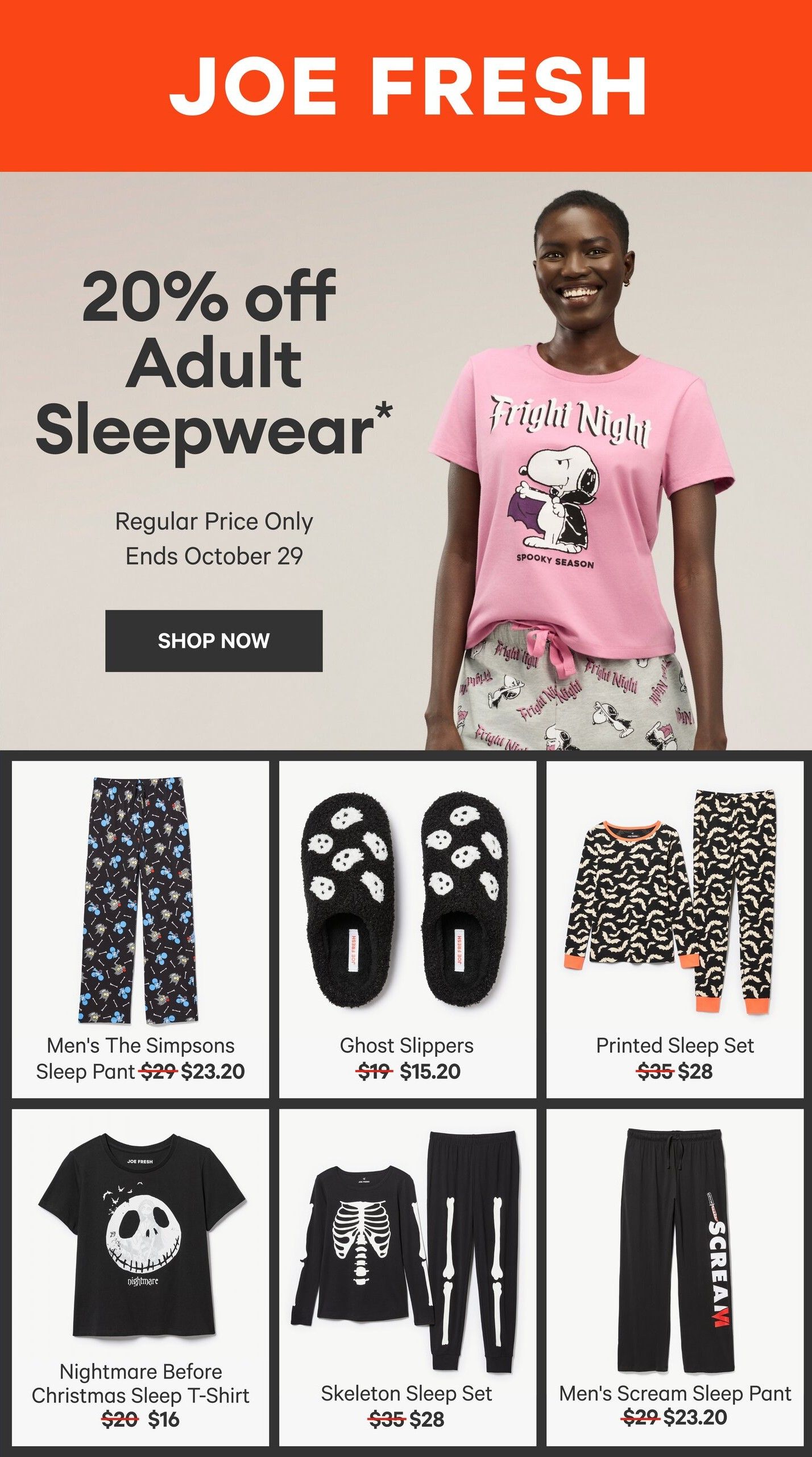 Joe Fresh Flyer October 23 to 29