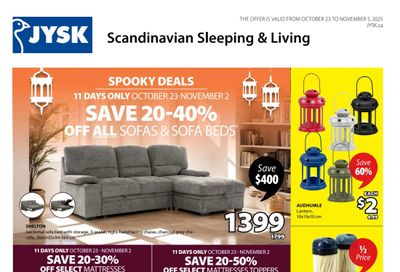 JYSK Flyer October 23 to November 5 JYSK Flyer October 23 to November 5