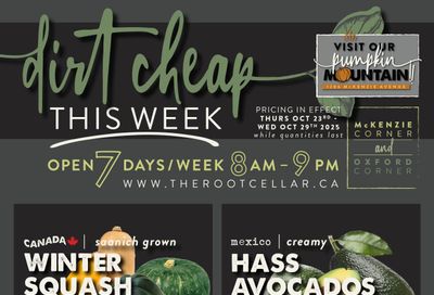 The Root Cellar Flyer October 23 to 29