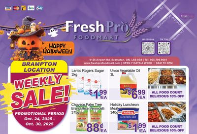 FreshPro Foodmart (Brampton) Flyer October 24 to 30 FreshPro Foodmart (Brampton) Flyer October 24 to 30