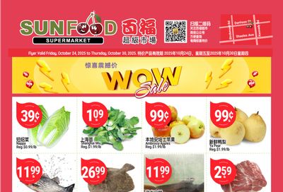 Sunfood Supermarket Flyer October 24 to 30