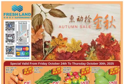 FreshLand Supermarket Flyer October 24 to 30