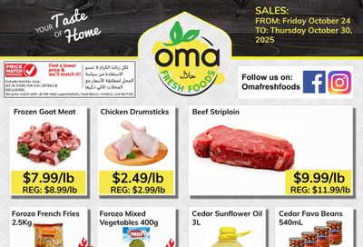 Oma Fresh Foods Flyer October 24 to 30