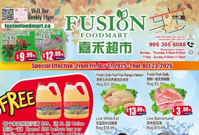 Fusion Supermarket (Unionville)  Flyer October 24 to 30