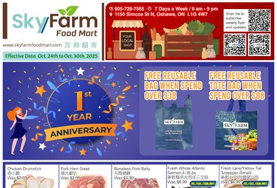 SkyFarm Food Mart Flyer October 24 to 30