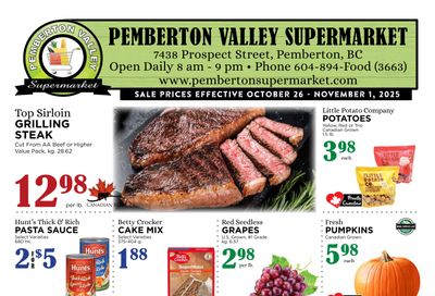 Pemberton Valley Supermarket Flyer October 26 to November 1