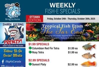 Big Al's (Ottawa) Weekly Specials October 24 to 30
