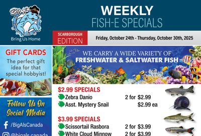 Big Al's (Scarborough) Weekly Specials October 24 to 30