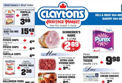 Claytons Heritage Market Flyer October 24 to 30