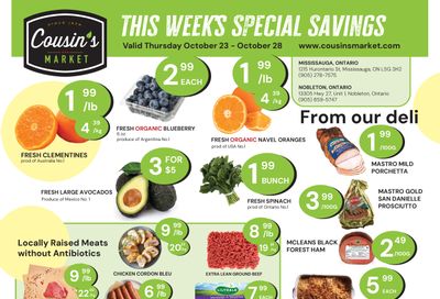 Cousin's Market Flyer October 23 to 28