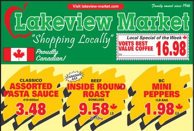 Lakeview Market Flyer October 25 to 31 Lakeview Market Flyer October 25 to 31