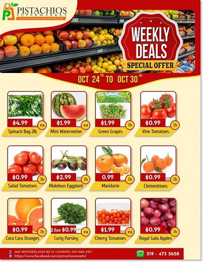 Pistachios Supermarket Flyer October 24 to 30