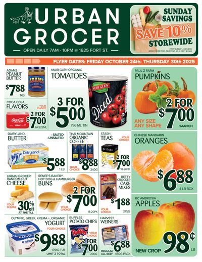 Urban Grocer Flyer October 24 to 30