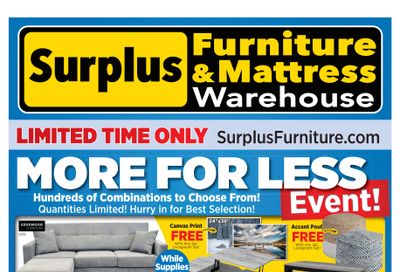 Surplus Furniture & Mattress Warehouse (Thunder Bay) Flyer October 27 to November 16