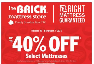 The Brick Mattress Store Flyer October 28 to November 2