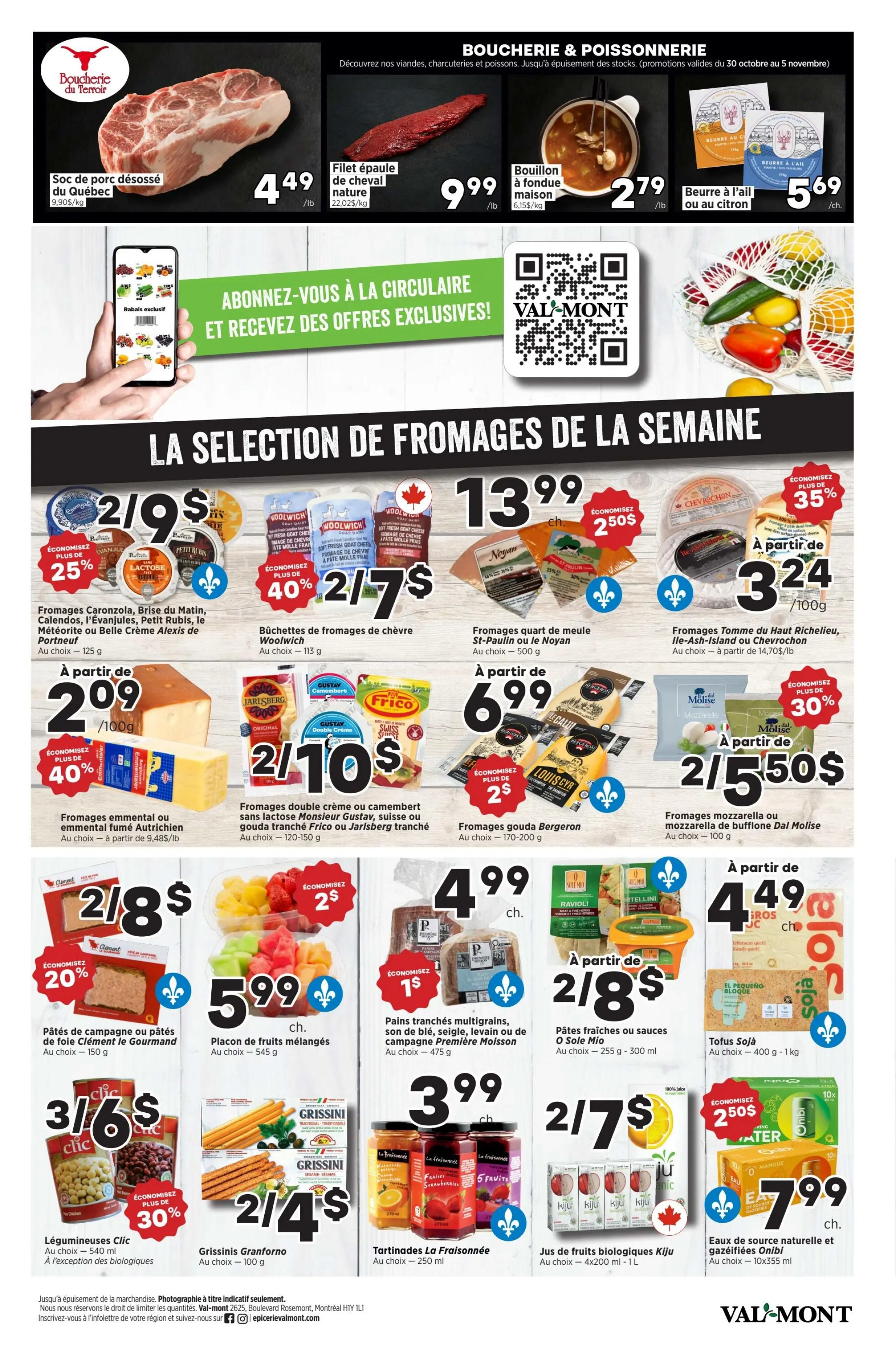 Val-Mont Flyer October 30 to November 5