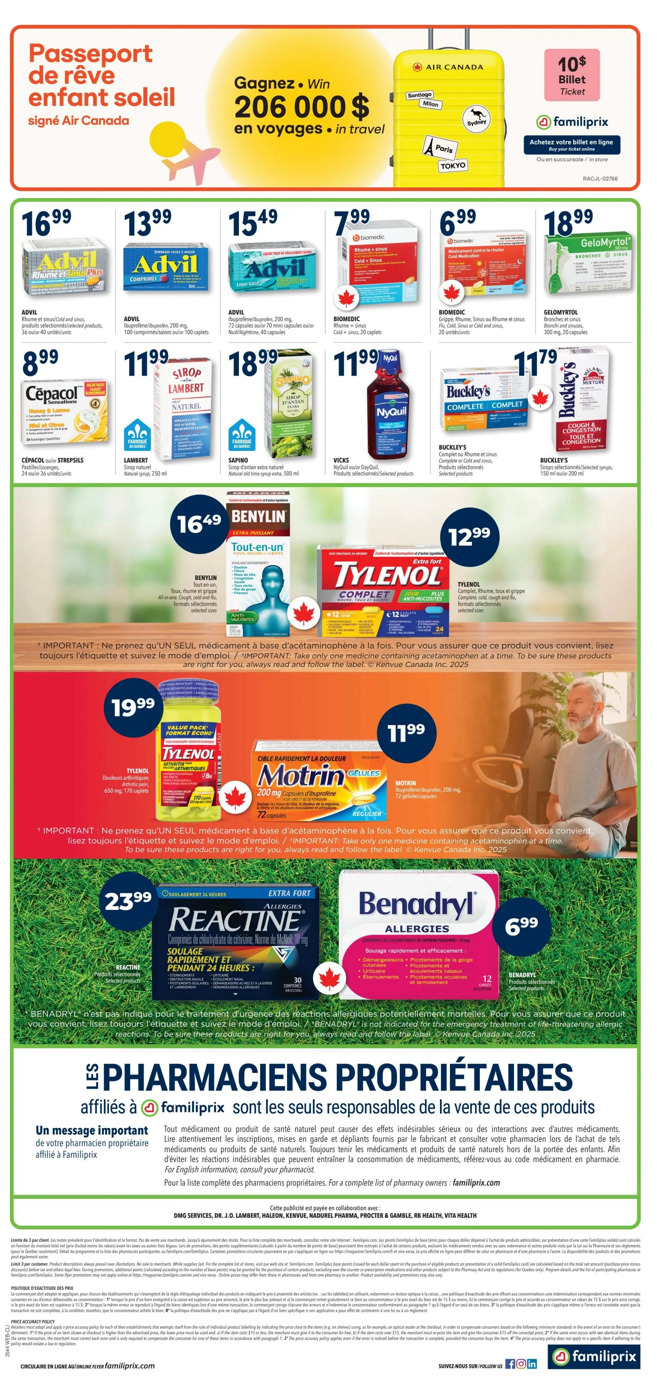 Familiprix Clinique Flyer October 30 to November 5