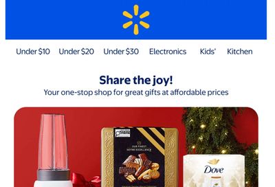 Walmart Share The Joy Flyer October 30 to November 26