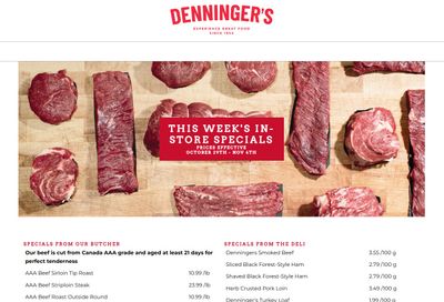 Denninger's Weekly Specials October 29 to November 4