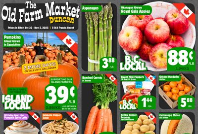 The Old Farm Market (Duncan) Flyer October 30 to November 5