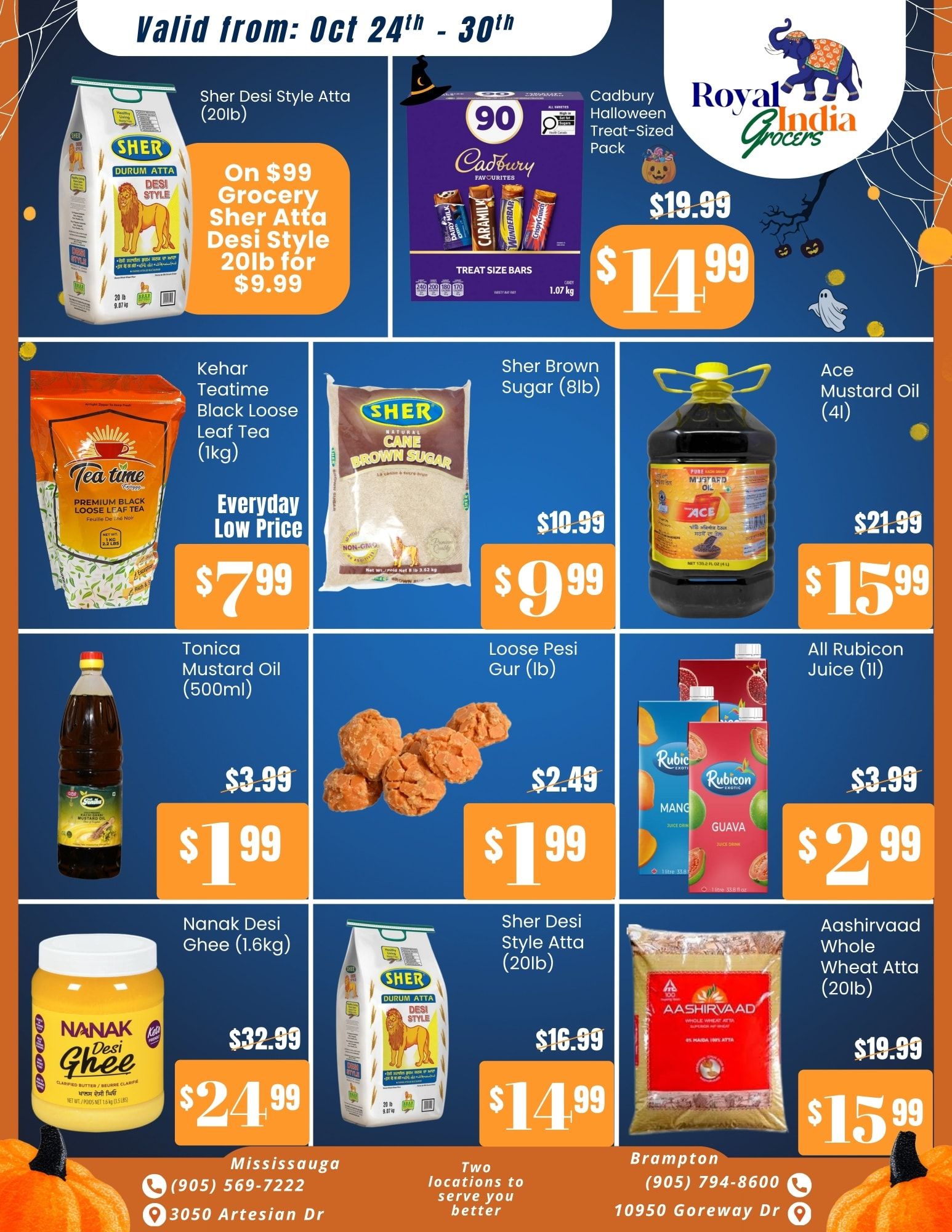 Royal India Grocers Flyer October 24 to 30