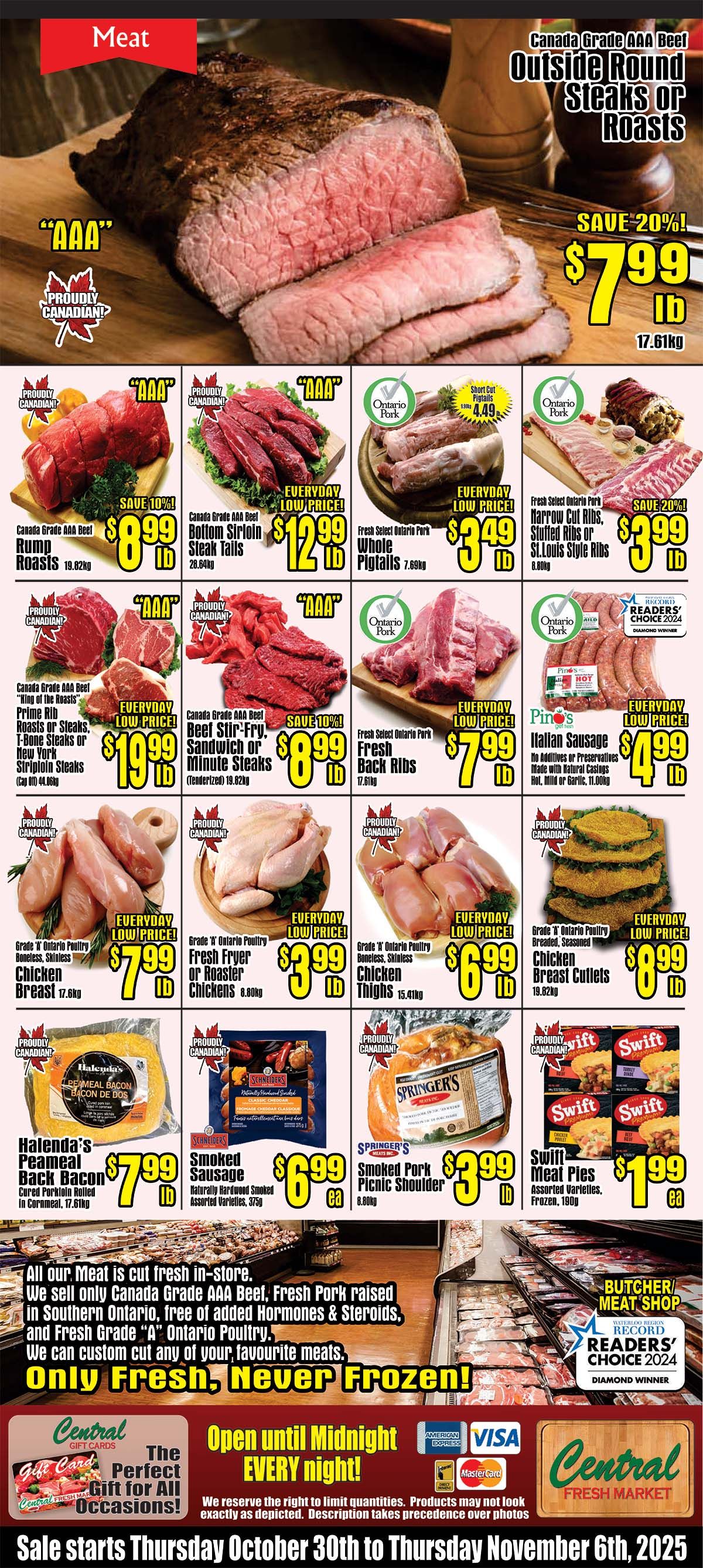Central Fresh Market Flyer October 30 to November 6